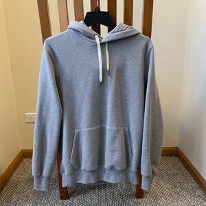 True Classic Heather Grey Fleece Pullover Hoodie Size M